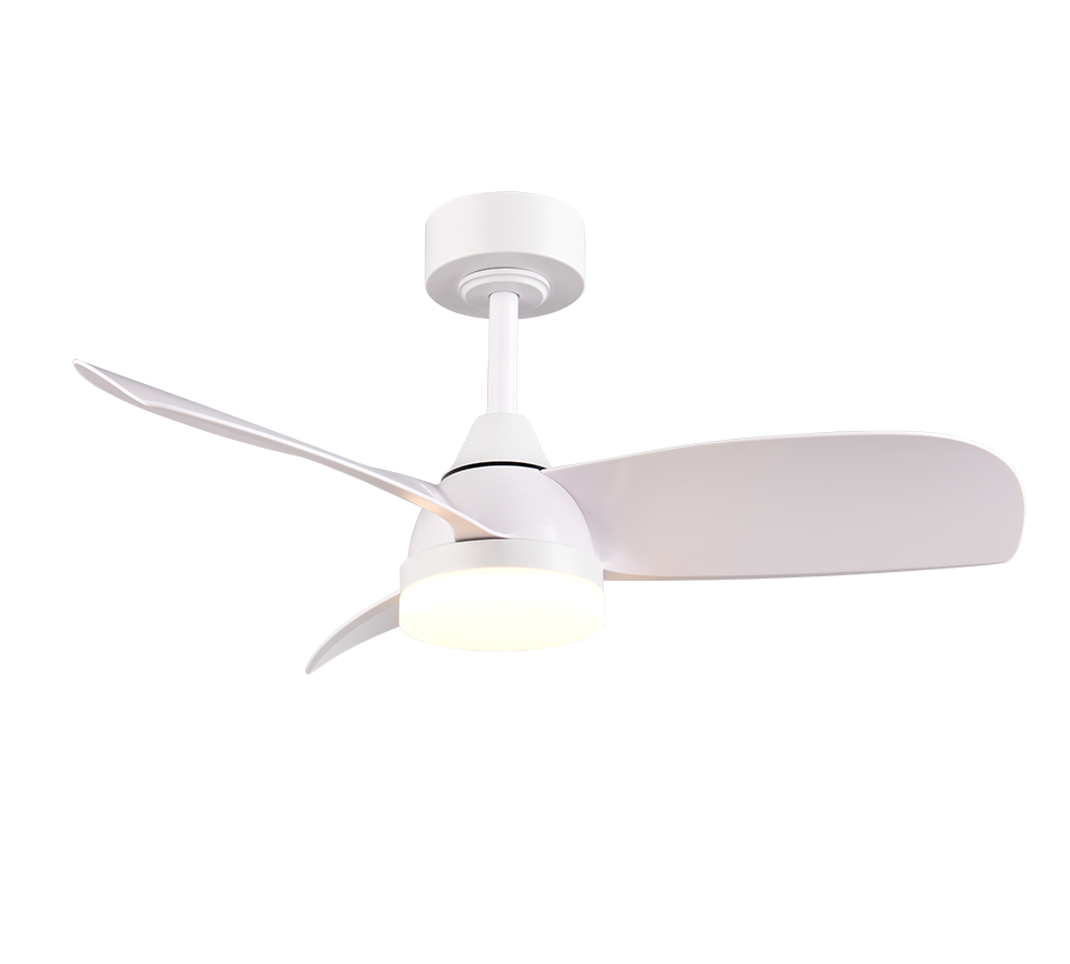 Fantiluxe Ingrid Ventilador de techo, Ø90 cm, Mando a distancia, Blanco