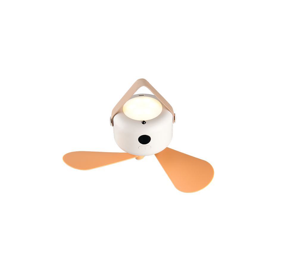 Fantiluxe Anders Ventilador de techo, Ø27 cm, Mando a distancia, Blanco