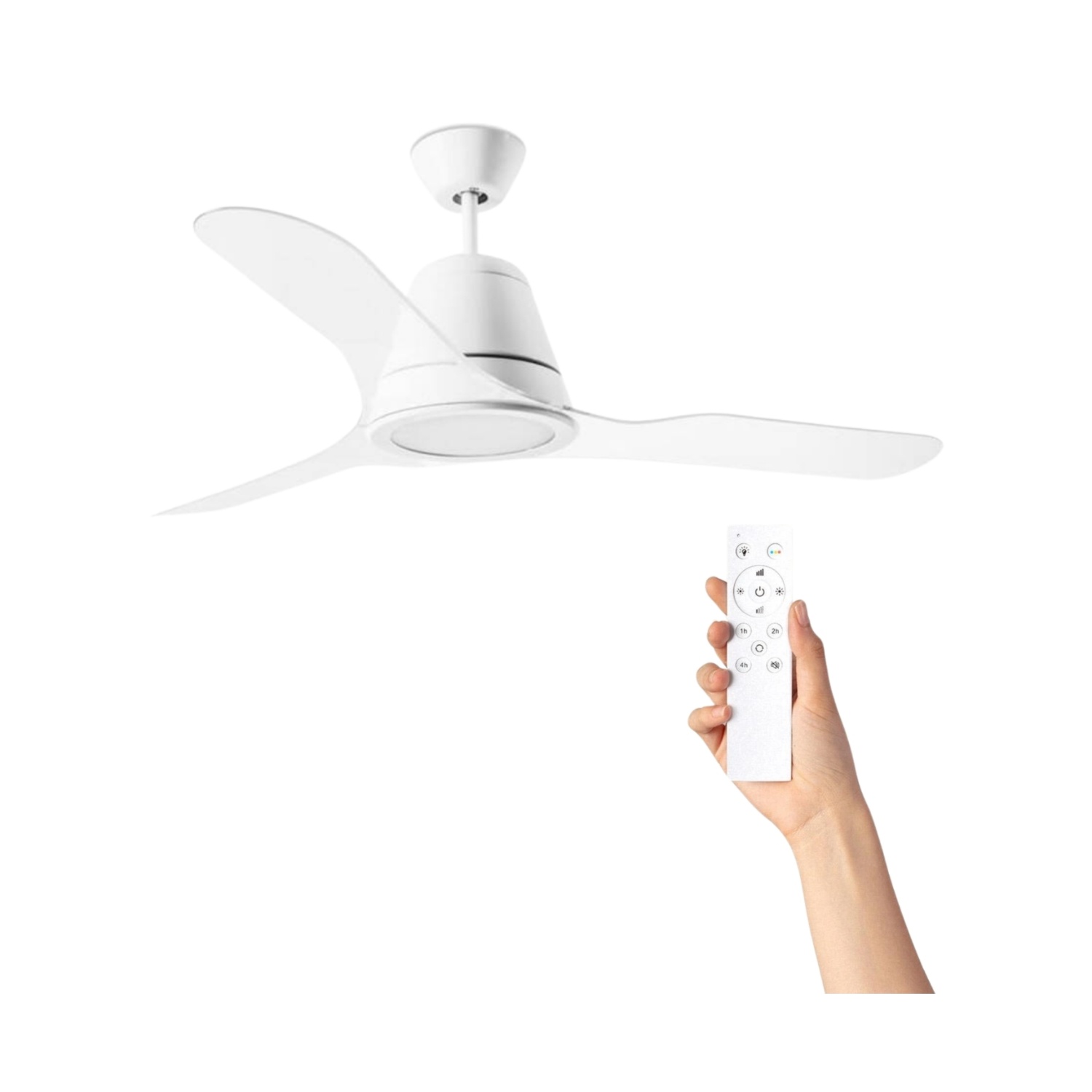 Ventiluxe Backlund Ventilador de techo, Ø132 cm, Mando a distancia, Blanco