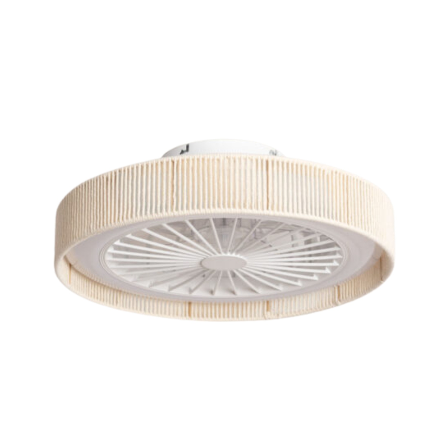 Fantiluxe Andreas Ventilador de techo, Ø50 cm, Mando a distancia, Beige / Transparente