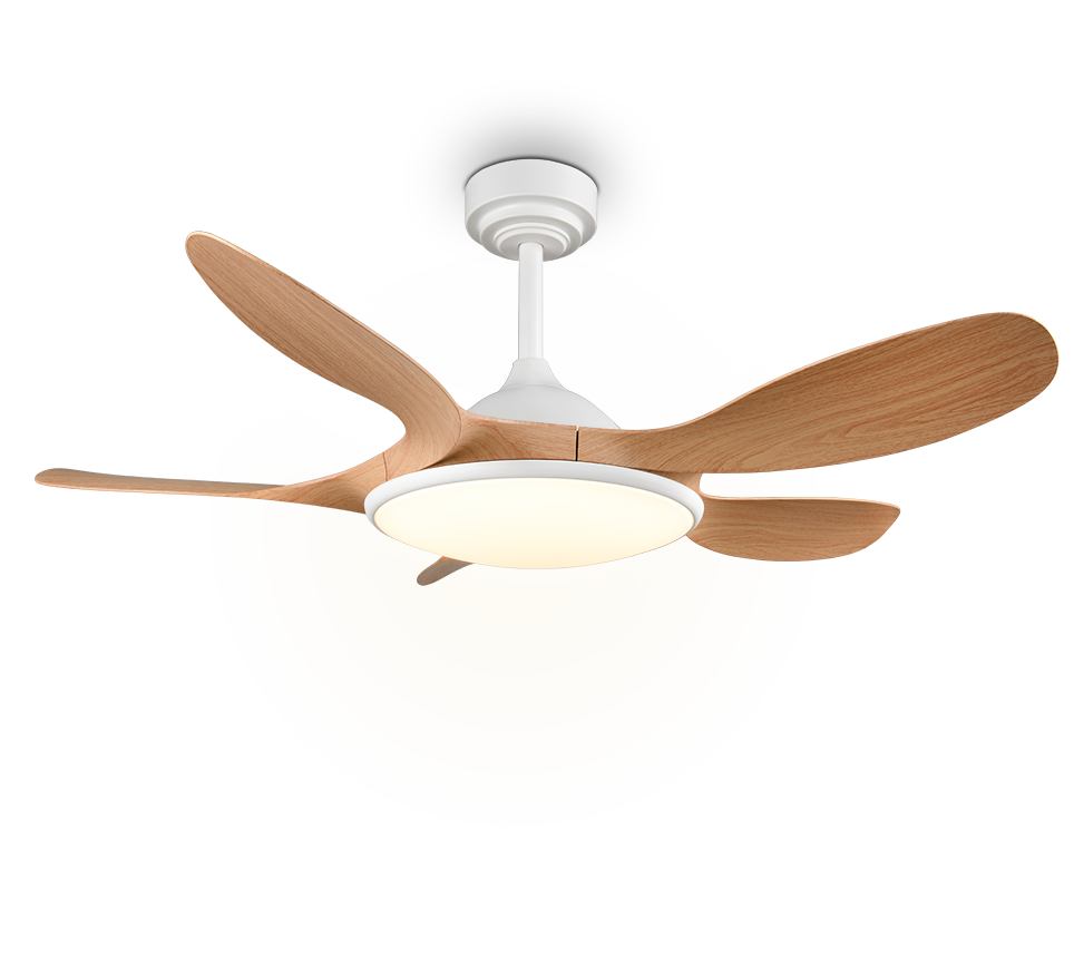 Fantiluxe Brynja Ventilador de techo, Ø108 cm, Mando a distancia, aspecto madera