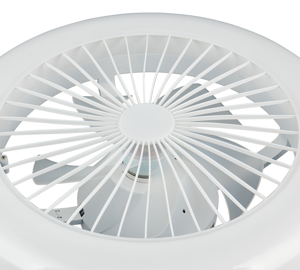 Fantiluxe Mette Ventilador de techo, Ø45 cm, Mando a distancia, Blanco