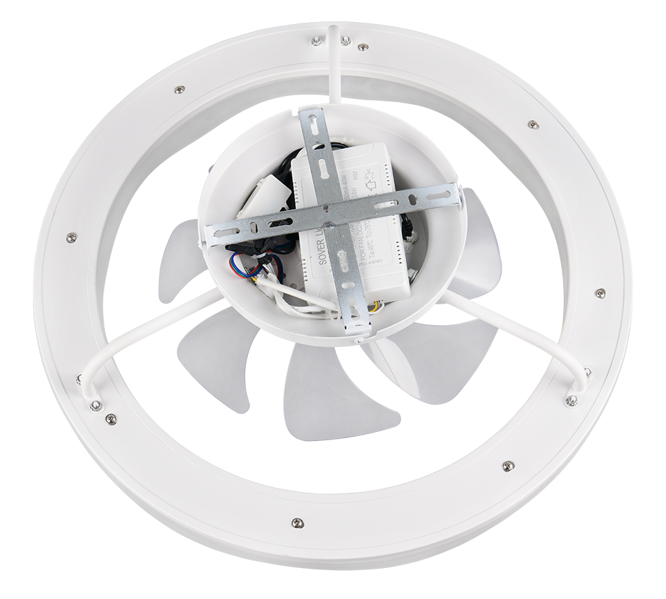 Fantiluxe Greta Ventilador de techo, Ø50 cm, Mando a distancia, Blanco