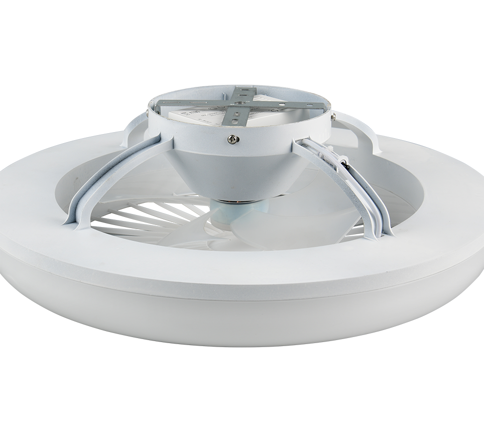 Fantiluxe Mette Ventilador de techo, Ø45 cm, Mando a distancia, Blanco