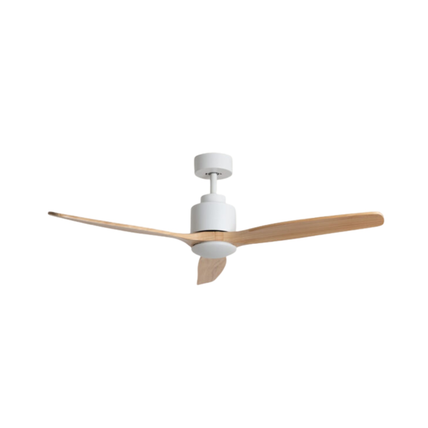 Fantiluxe Henrik Ventilador de techo, Ø132 cm, Mando a distancia, Blanco / aspecto madera clara