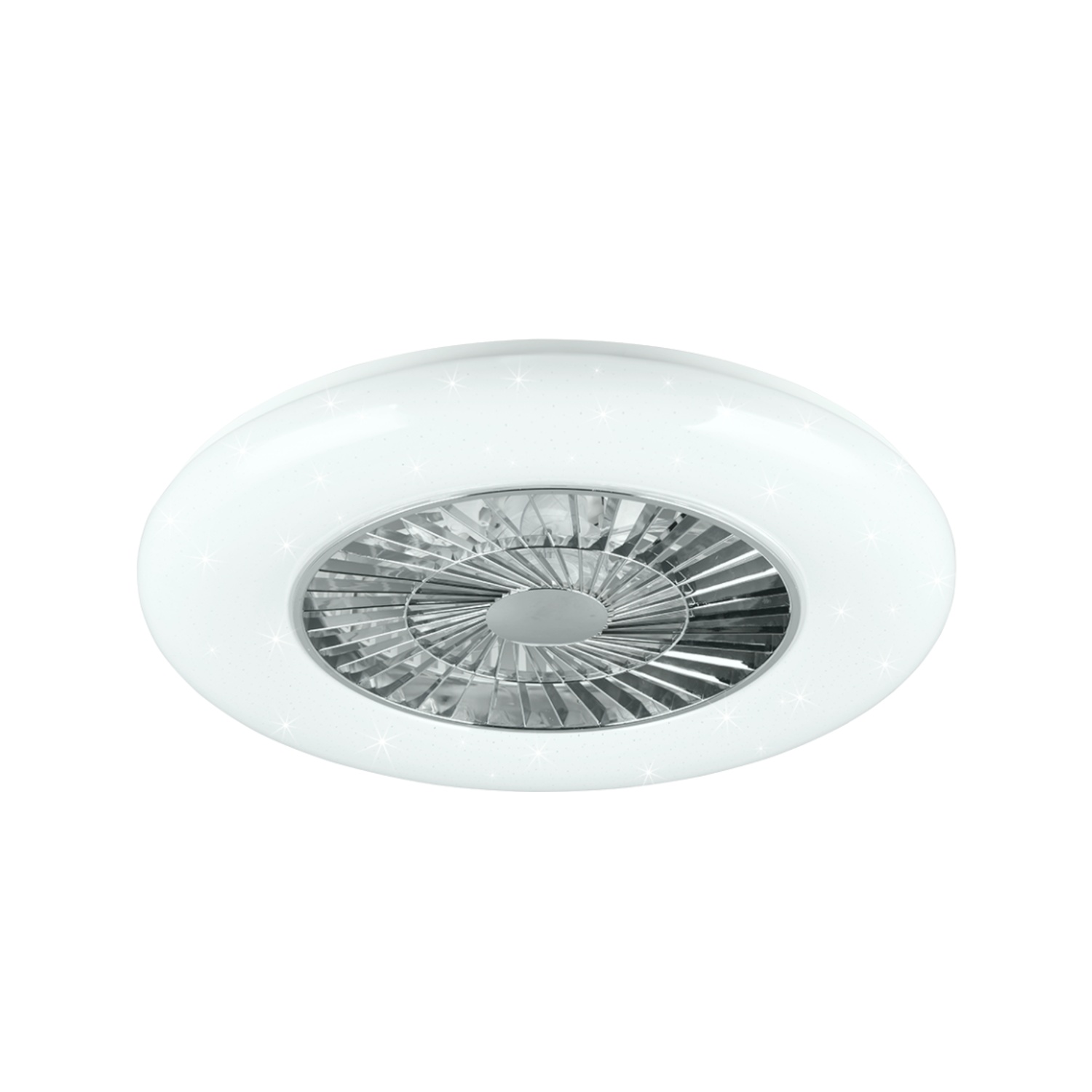 Fantiluxe Agnes Ventilador de techo, Ø58 cm, Mando a distancia, Cromo