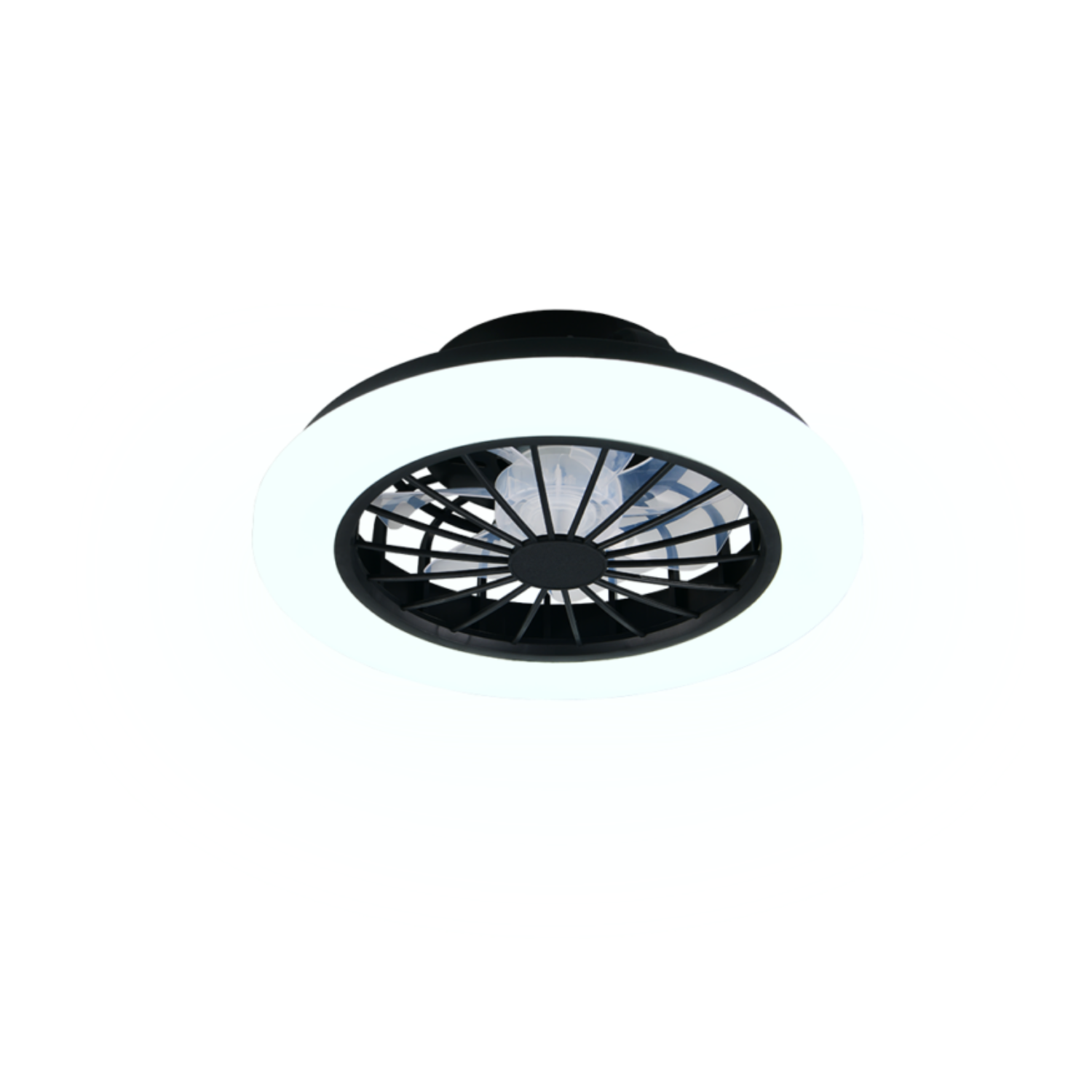 Fantiluxe Ingrid Ventilador de techo, Ø38 cm, Mando a distancia, Negro
