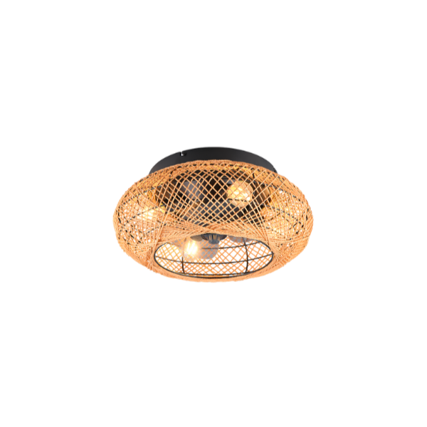 Cool Breeze Sander Ventilador de techo con luz, ØØ50cm cm, Mando a distancia, Marrón