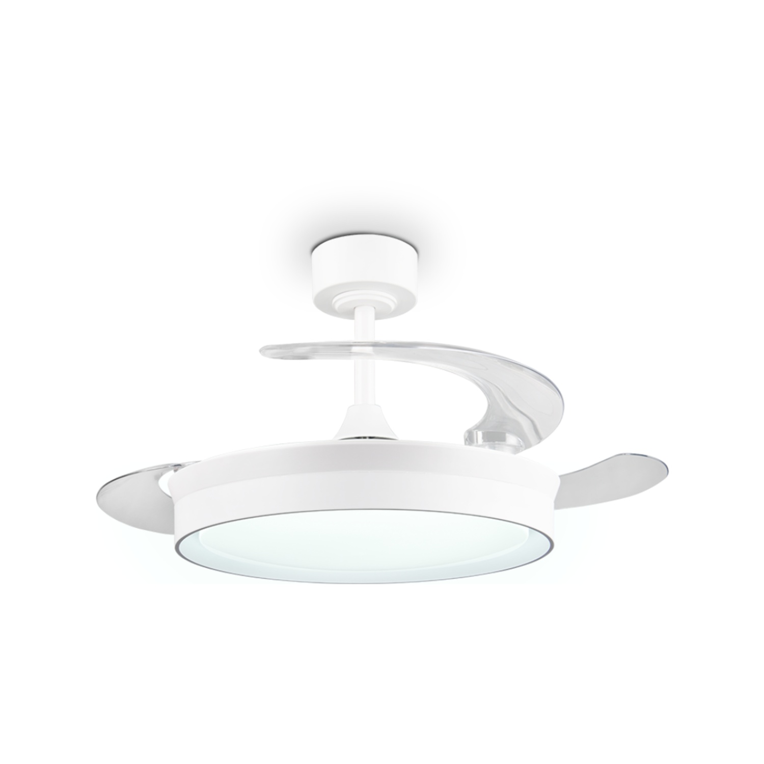 Fantiluxe Ivar Ventilador de techo, Ø106 cm, Mando a distancia, Blanco