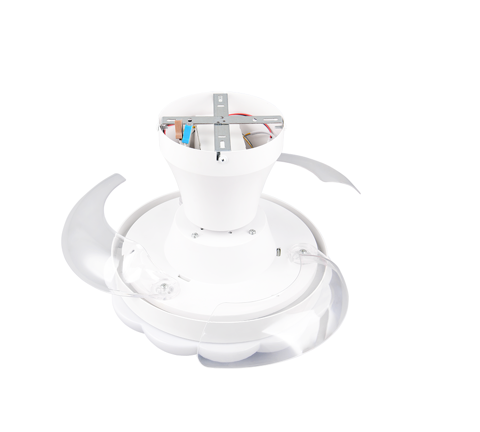 Fantiluxe Ingrid Ventilador de techo, Ø60 cm, Mando a distancia, Blanco