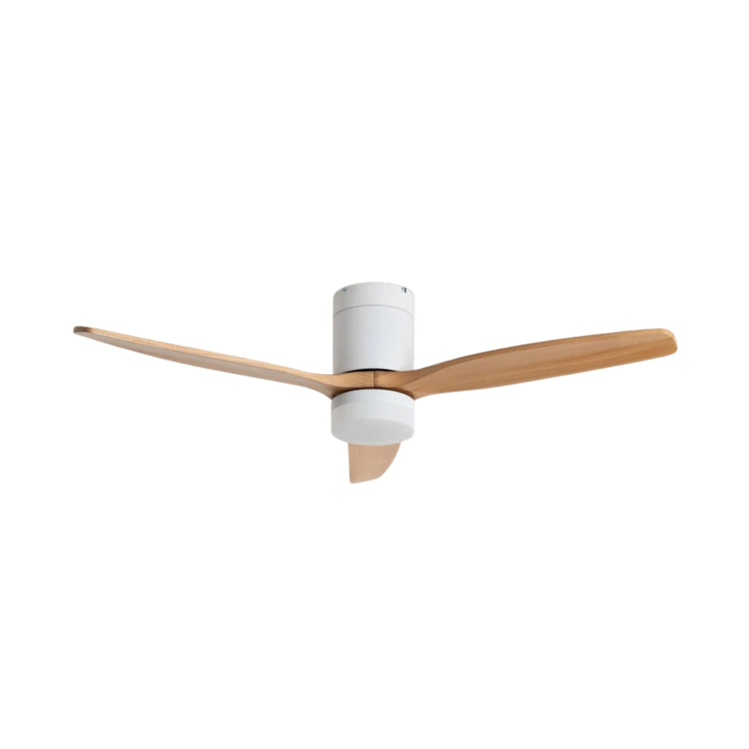 Fantiluxe Filip Ventilador de techo, Ø132 cm, Mando a distancia, Blanco / aspecto madera clara