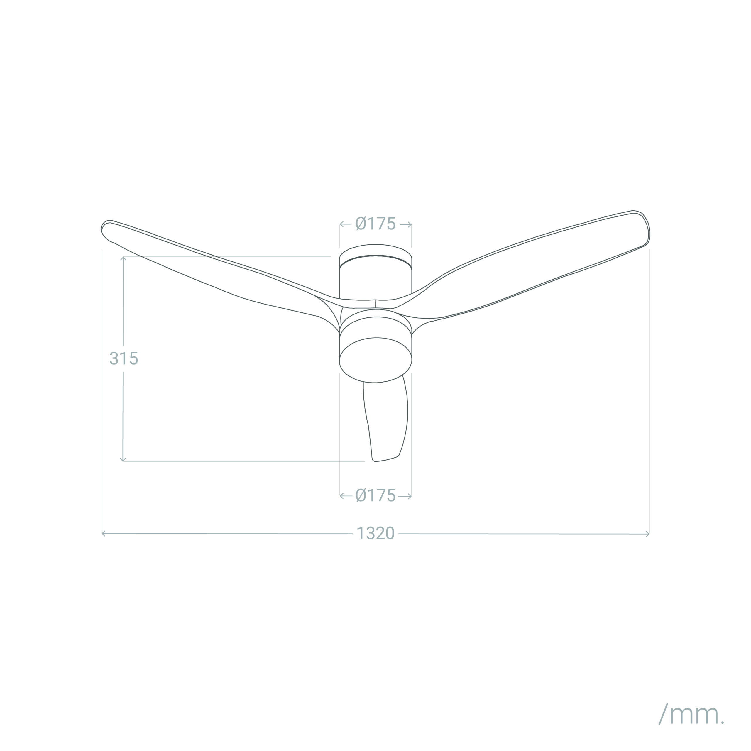 Fantiluxe Filip Ventilador de techo, Ø132 cm, Mando a distancia + aplicación móvil, Blanco / aspecto madera clara