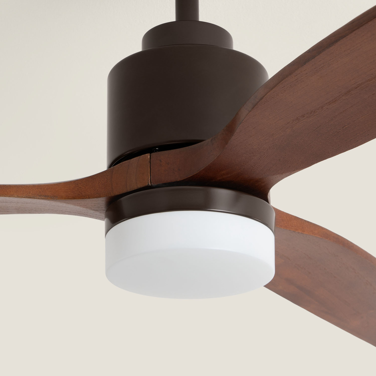 Fantiluxe Tarek Ventilador de techo, Ø132 cm, Mando a distancia + aplicación móvil, Marrón / aspecto madera oscura