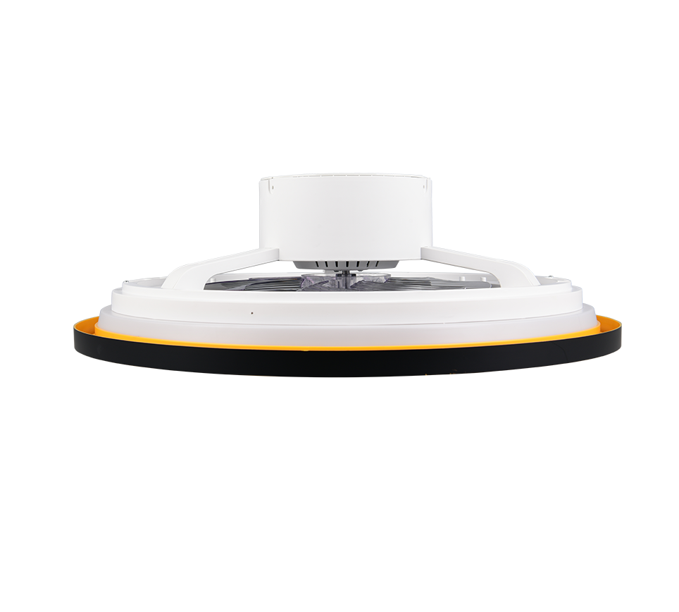 Fantiluxe Tilde Ventilador de techo, Ø55 cm, Mando a distancia, Negro / Oro