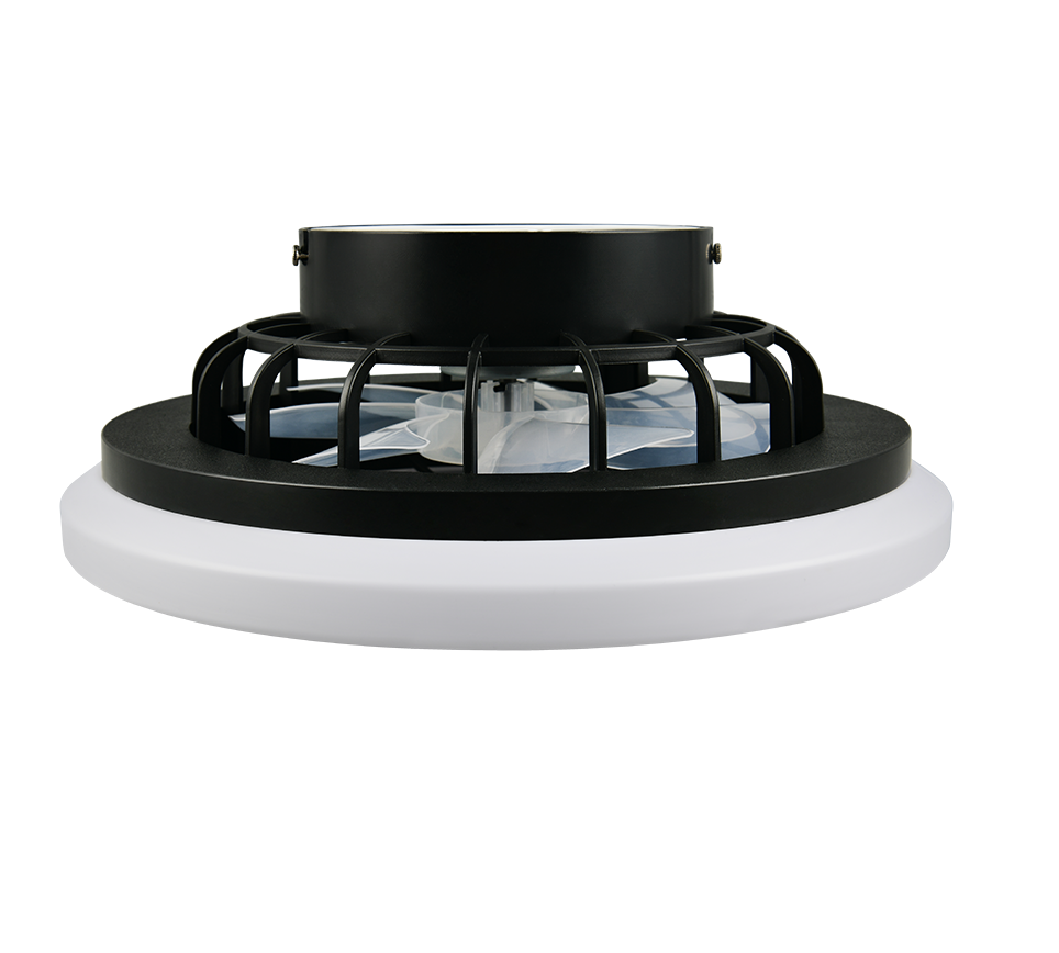 Fantiluxe Ingrid Ventilador de techo, Ø38 cm, Mando a distancia, Negro