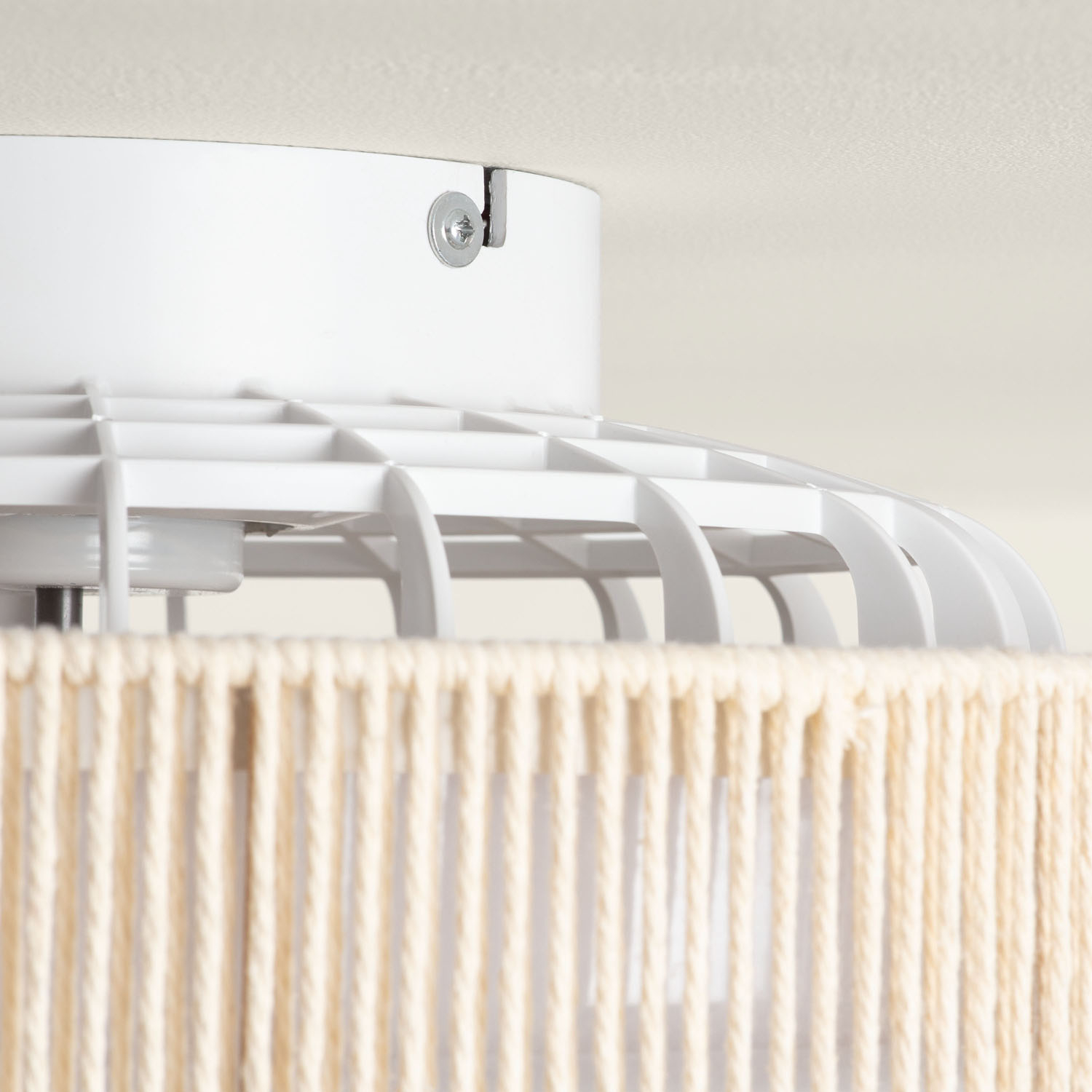 Fantiluxe Andreas Ventilador de techo, Ø50 cm, Mando a distancia, Beige / Transparente