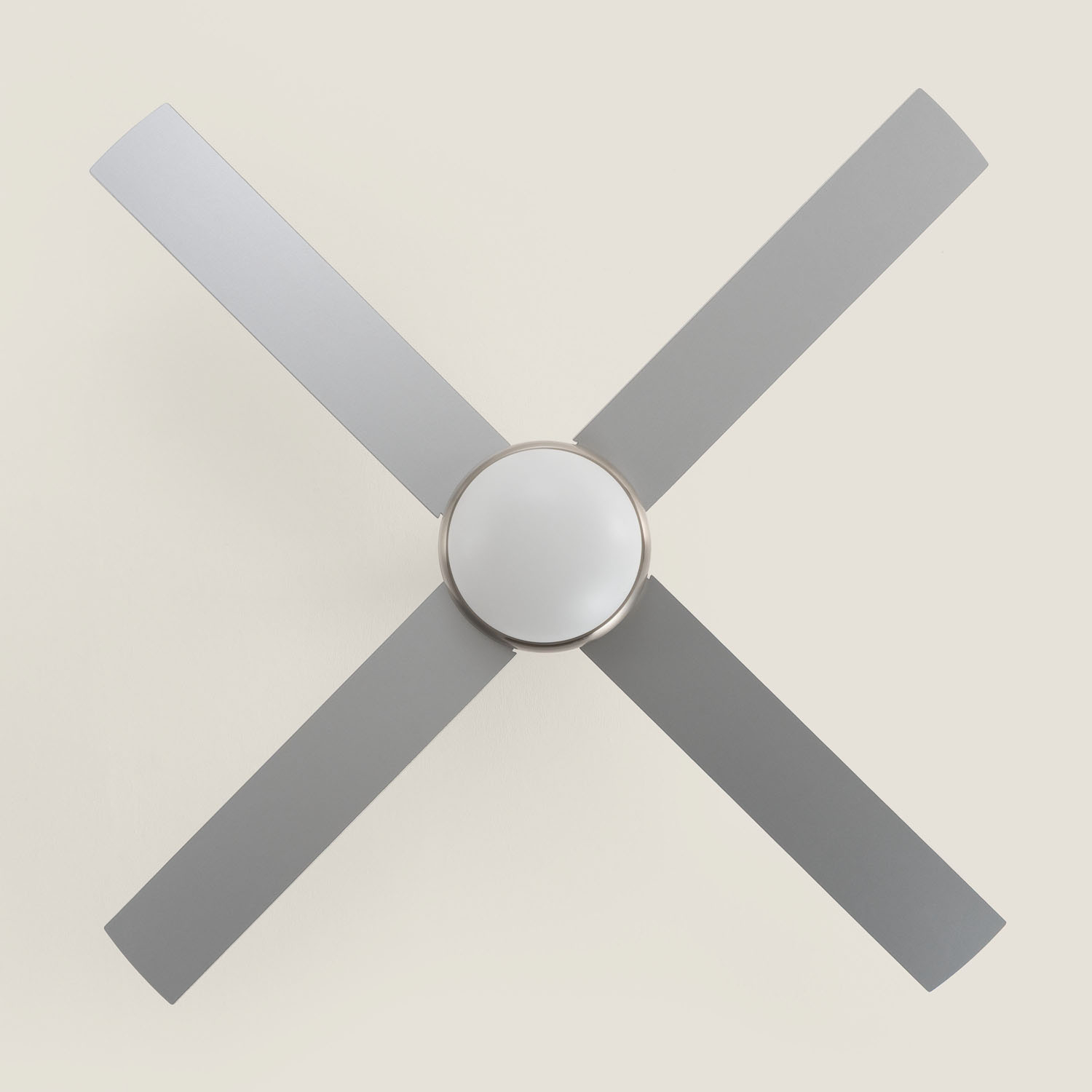 Fantiluxe Gustav Ventilador de techo, Ø132 cm, Mando a distancia, Níquel / Plata