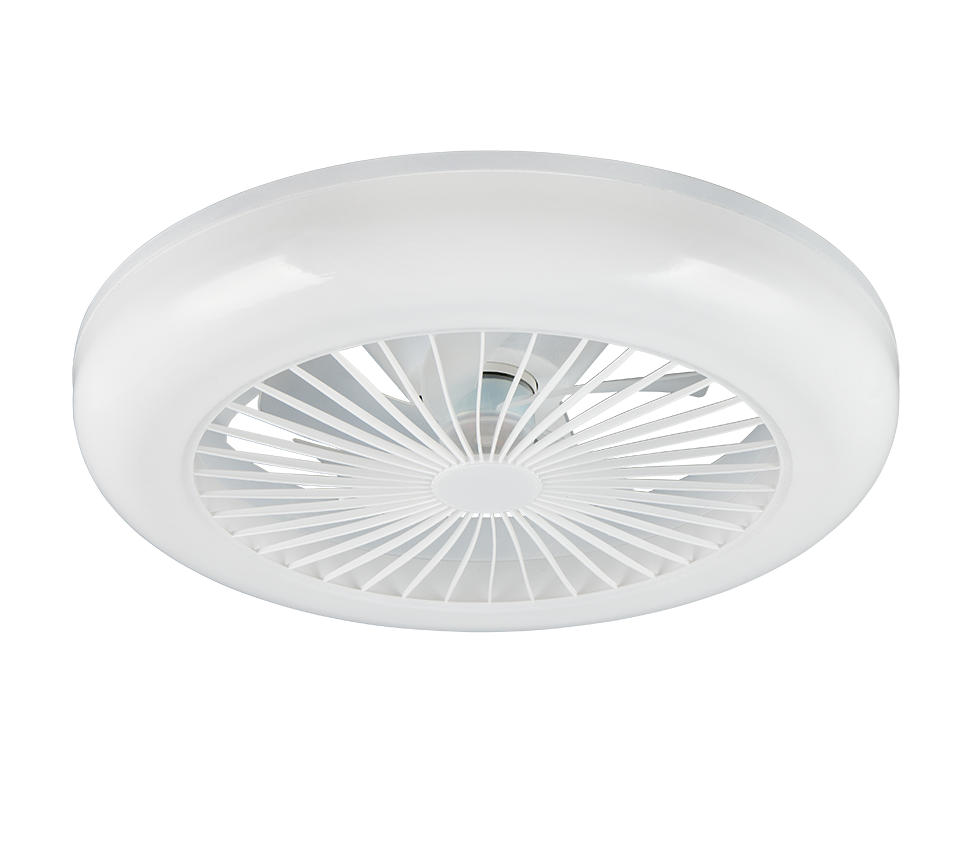 Fantiluxe Mette Ventilador de techo, Ø45 cm, Mando a distancia, Blanco
