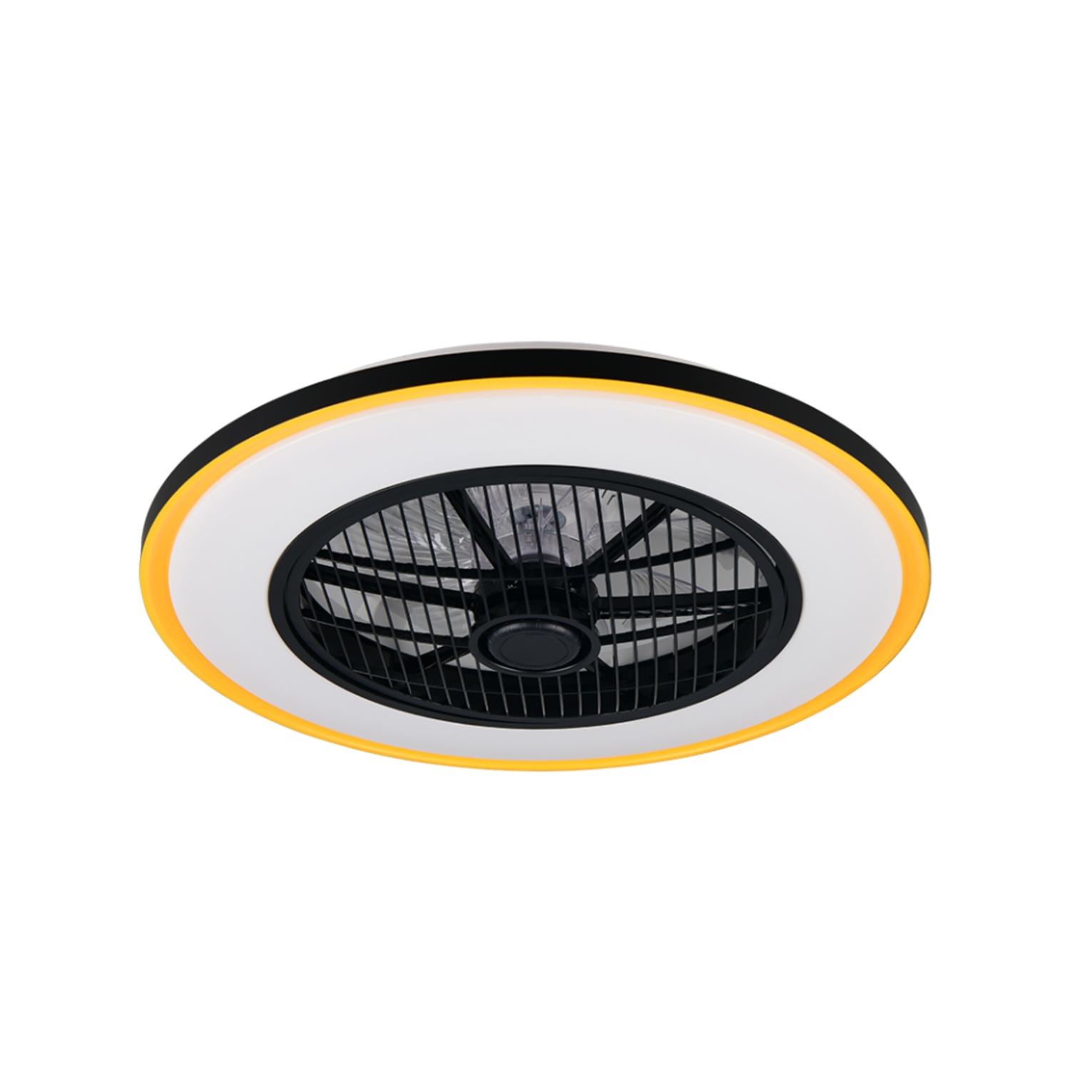 Fantiluxe Tilde Ventilador de techo, Ø55 cm, Mando a distancia, Negro / Oro