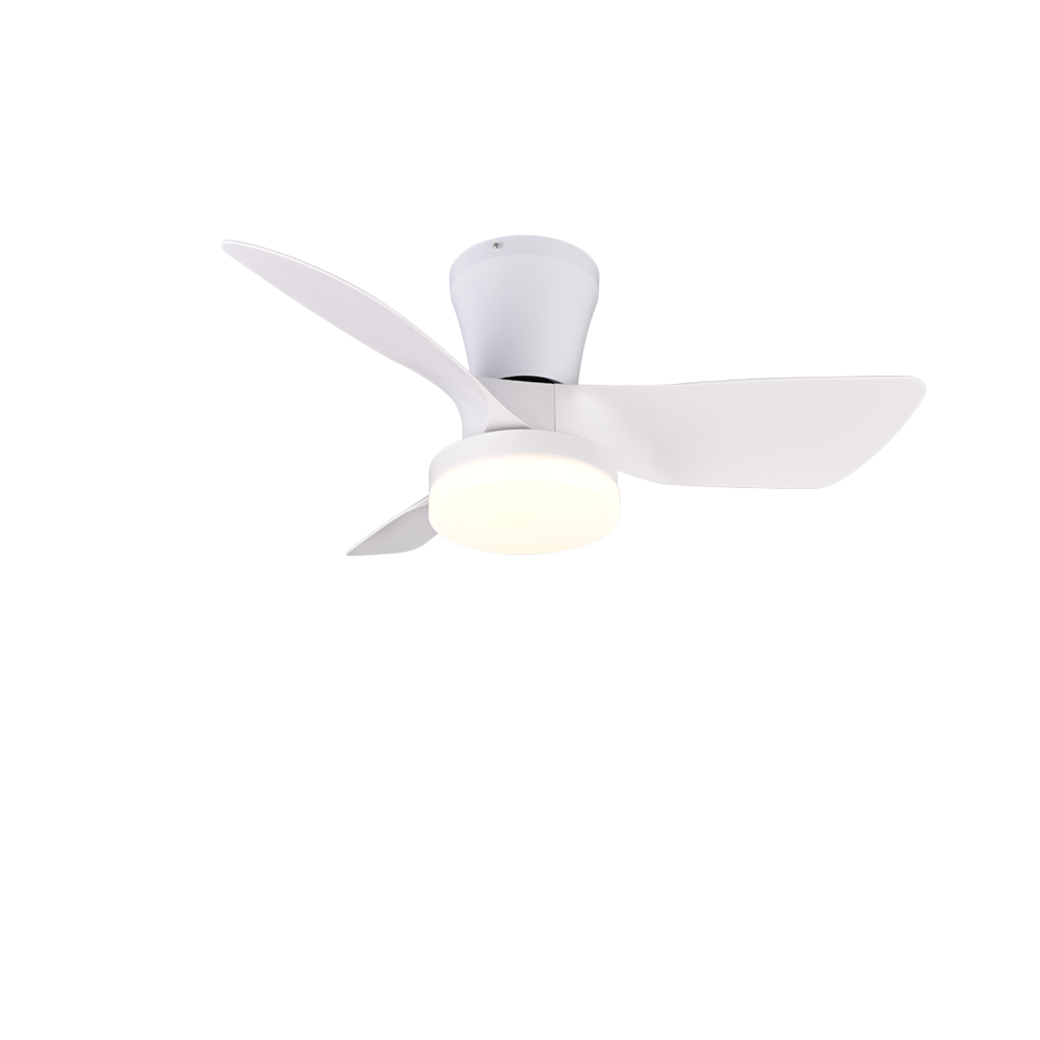 Fantiluxe Annika Ventilador de techo, Ø76 cm, Mando a distancia, Blanco