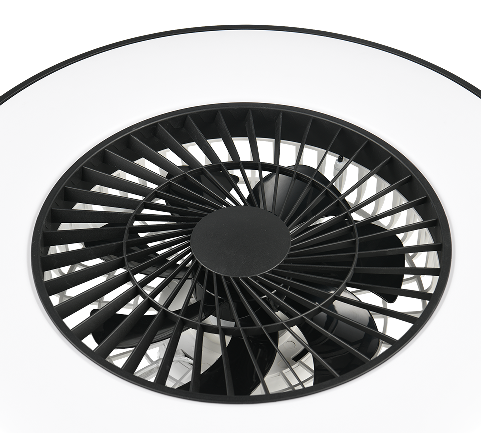 Fantiluxe Magnus Ventilador de techo, Ø58 cm, Mando a distancia, Negro