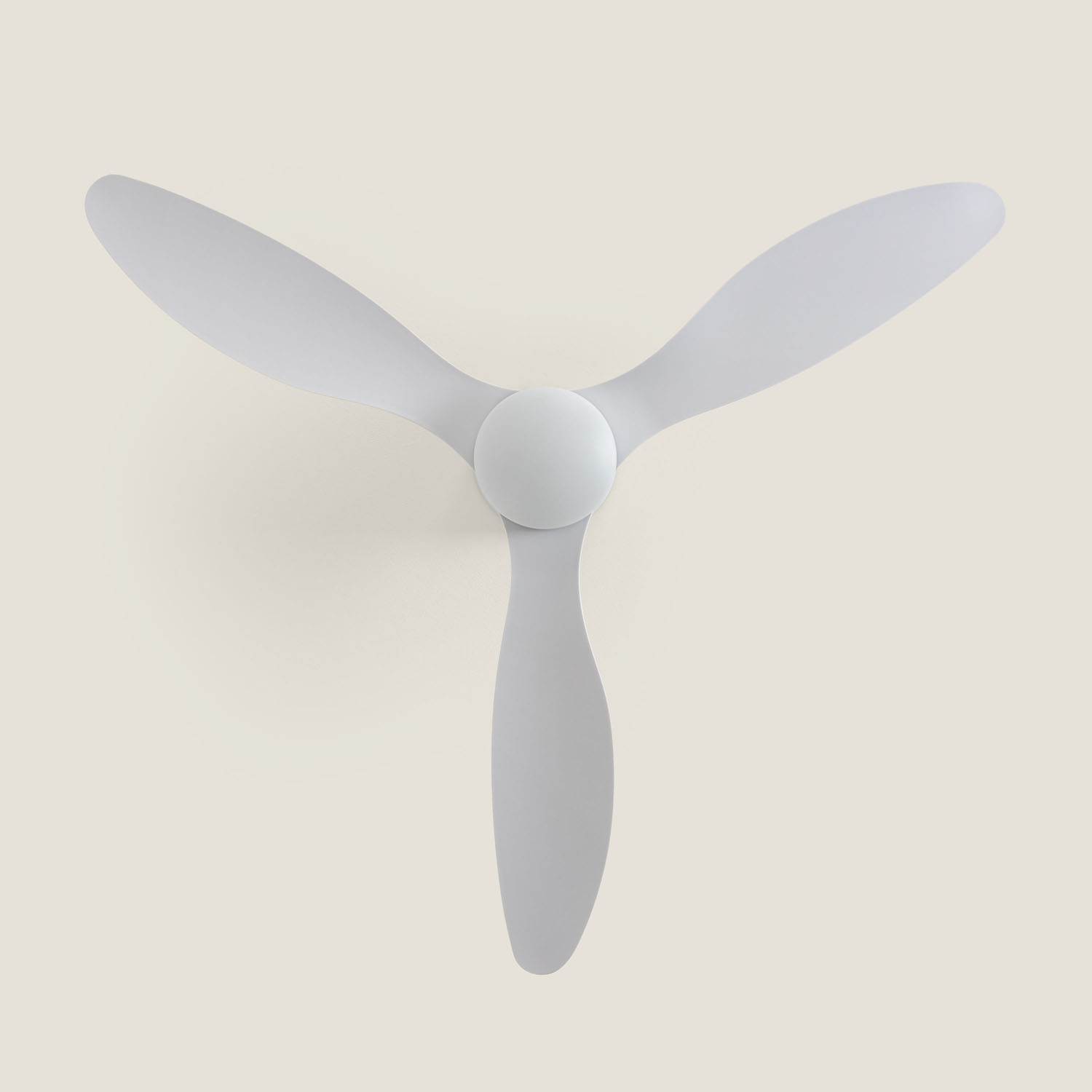 Fantiluxe Nils Ventilador de techo, Ø132 cm, Mando a distancia, Blanco