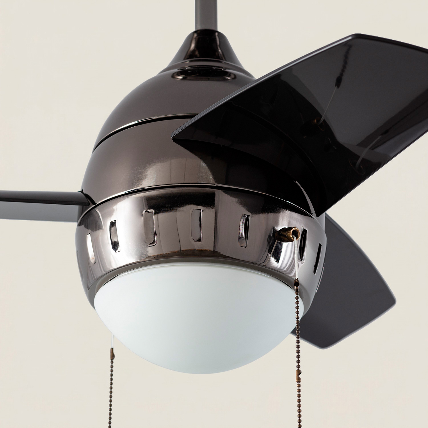 Fantiluxe Isak Ventilador de techo, Ø66 cm, Mando a distancia, Negro