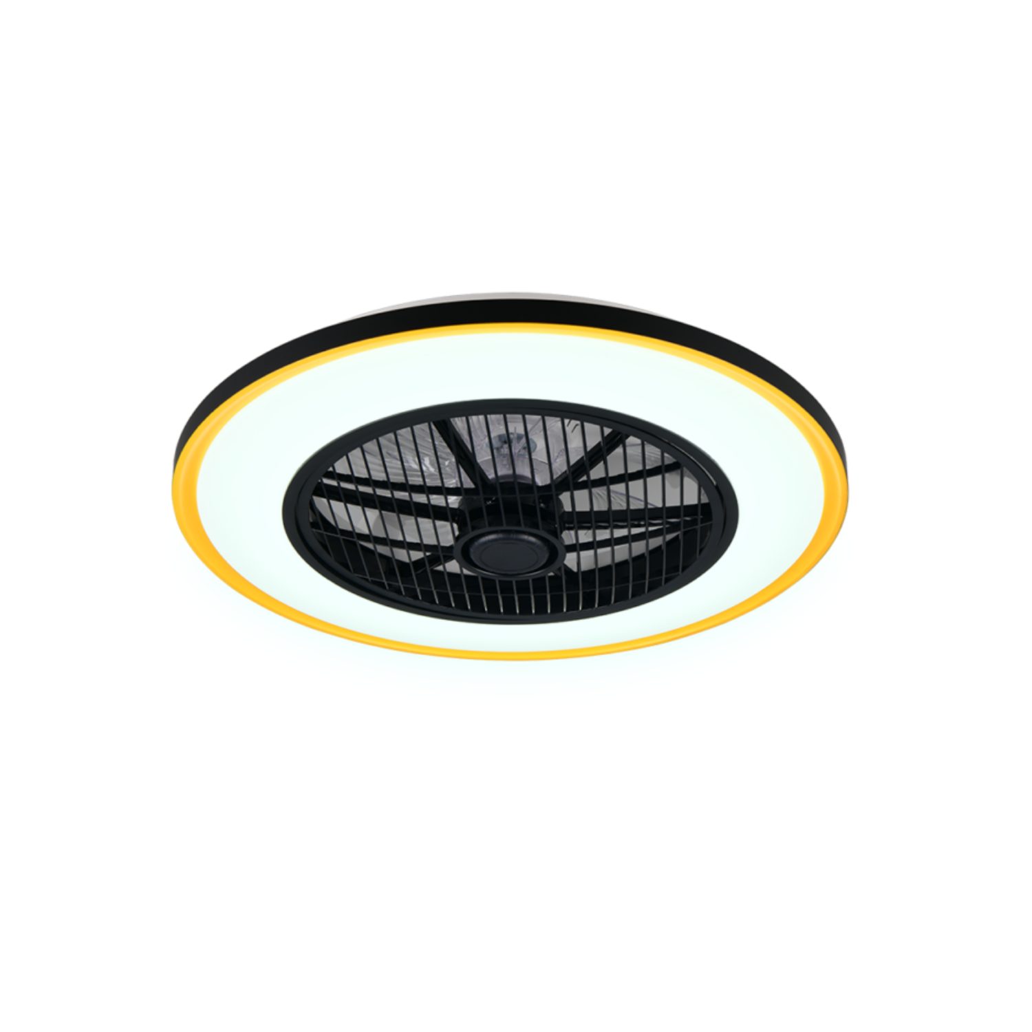 Fantiluxe Tilde Ventilador de techo, Ø55 cm, Mando a distancia, Negro / Oro
