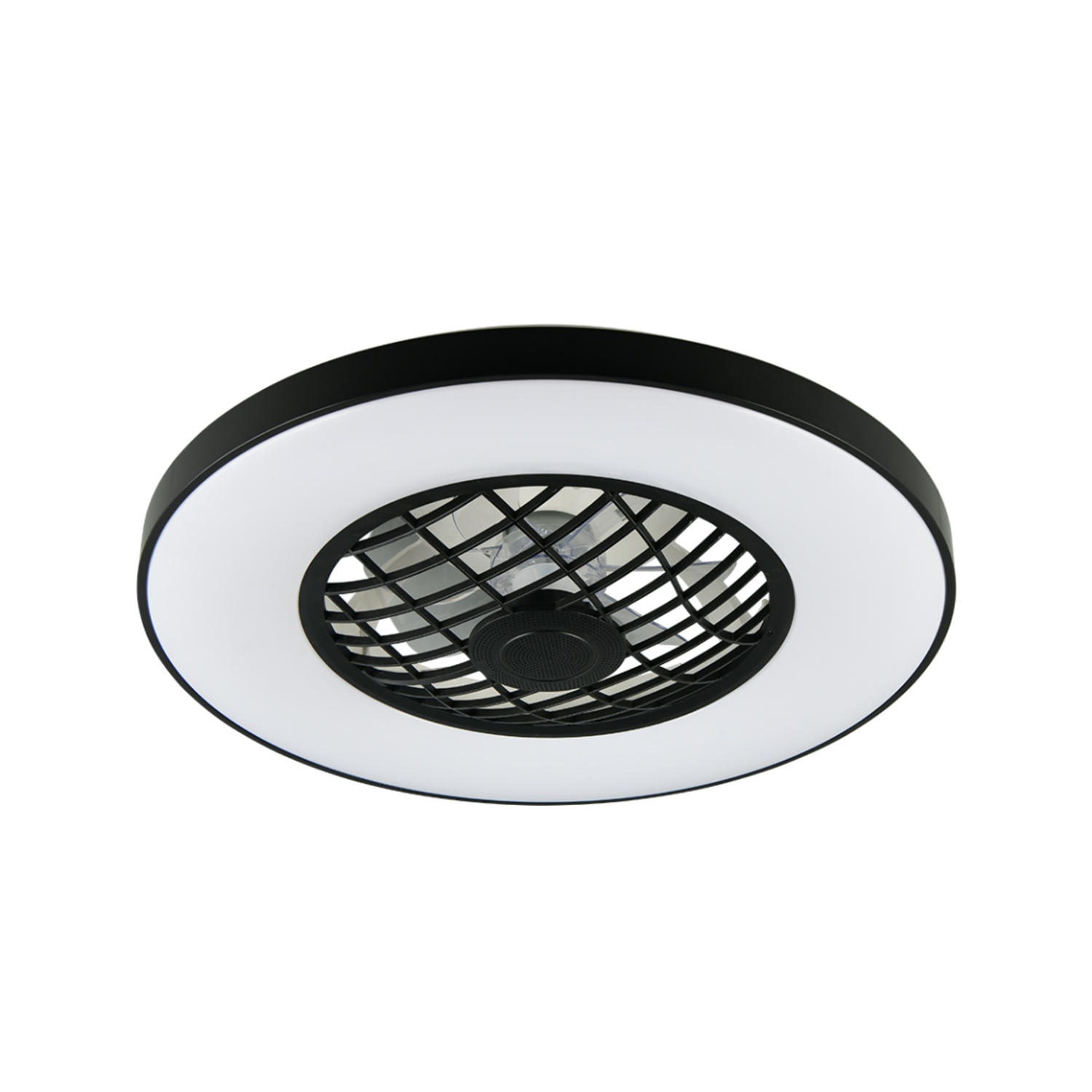 Fantiluxe Halldor Ventilador de techo, Ø59 cm, Mando a distancia, Negro