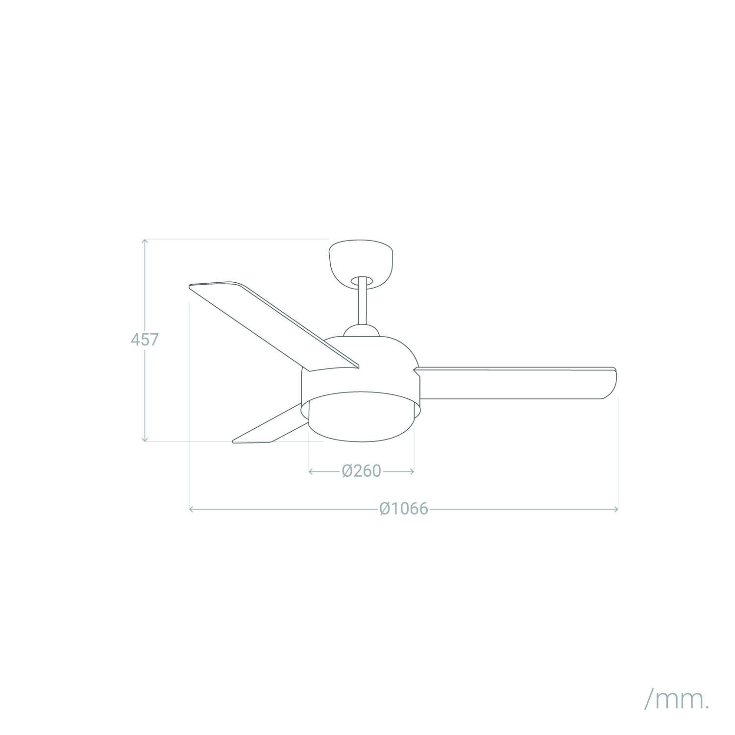 Ventiluxe Braxton Ventilador de techo, Ø106 cm, Mando a distancia + aplicación móvil, Blanco