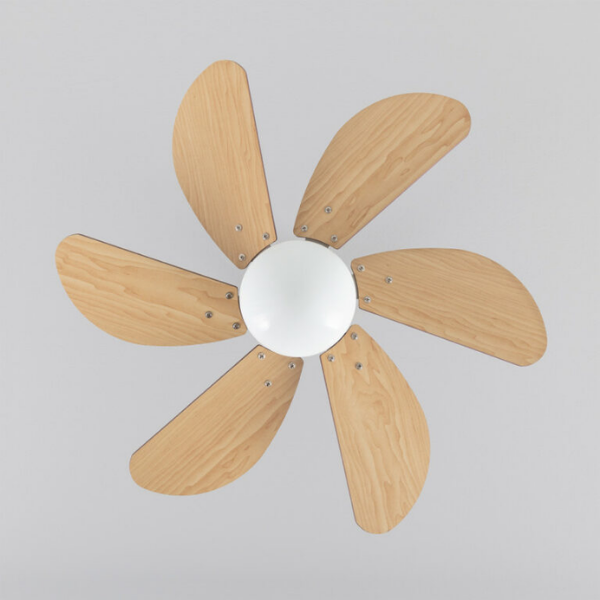 Orejo Ventilador de techo, ØØ81cm cm, Mando a distancia, aspecto madera